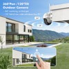 ZUMIMALL Outdoor Security Camera, Wireless WiFi Pan Tilt 360° View
