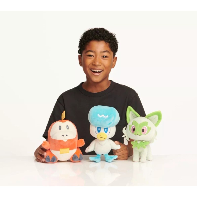 POKÉMON Paldean Starters Plushies 3PK - Fuecoco, Sprigatito, Quaxly