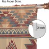 Aztec Blackout Curtains Rustic Western Native American Aztec Style Print