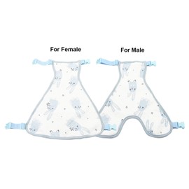 BT Bear Dog Belly Cover,Pet Warm Abdominal Protective Clothing Dog Bellyband Vest Dog Surgery Recovery Suit for Cats Puppy Small Dogs(M,Blue-female)