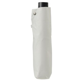 Miyajima 22260 Folding Umbrella, 23.6 inches (60 cm), For Rain or Shine, Black Coating Specifications, Plain, White