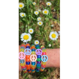 Peace Charm Kandi Bracelets For All Ages Festival Trade Jewelry
