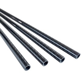 4pcs Carbon Fiber Tube 10mmx8mmx420mm 3K roll Wrapped Twill Glossy Finish
