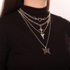 Aimimier Punk Multilayered Necklaces Heart Wings Choker Flower Cross Pendant
