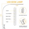 fuaoddda LED Desk Lamp with Clamp, Eye-Protection Clip on Desk