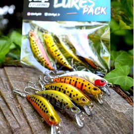 trifyd ® - Pack of 5 trout swimming fish, 6 cm