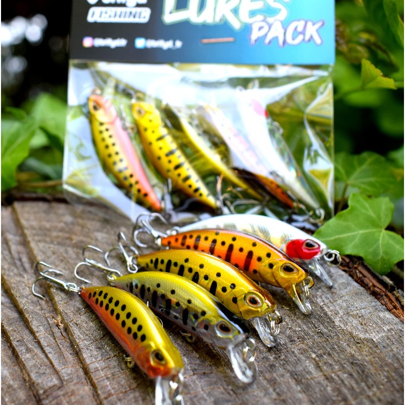 trifyd ® - Pack of 5 trout swimming fish, 6