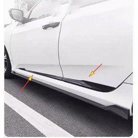 ANUNFRRE Car Accessories fit for Honda Civic 10Th 2016-2021 ABS Exterior Side Door Panel Cover Trim 4Pcs (Bright black)