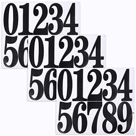 Number Stickers Alphabet Stickers Large Stickers Waterproof Number Stickers Labels (4" Numbers Black)