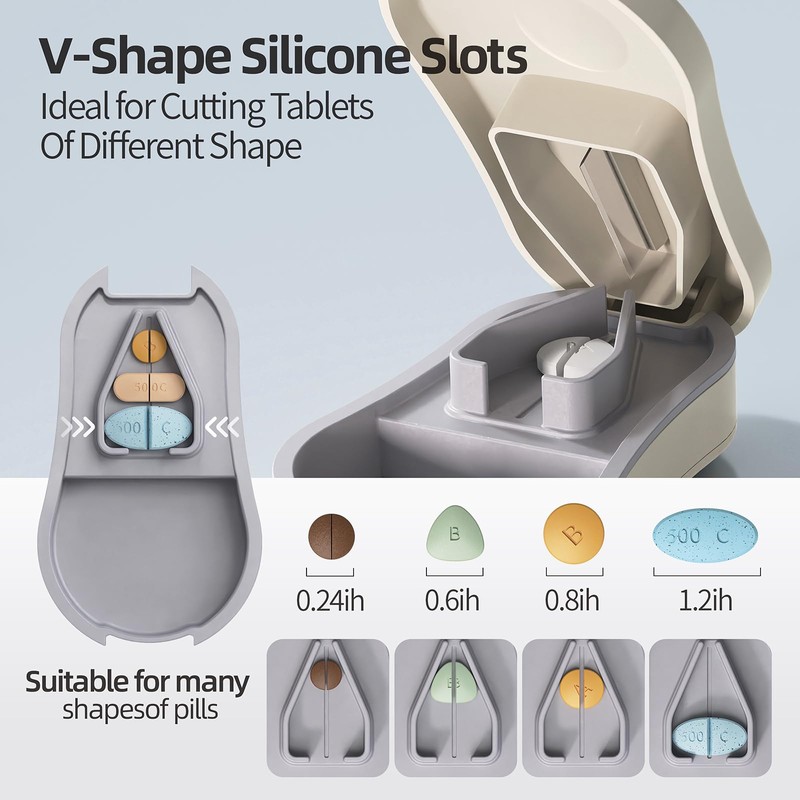 ZHIYES Pill Splitter for Small and Tiny Pills 1/2&1/4 Pill