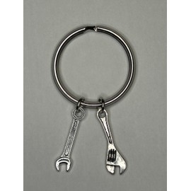 Woodstar Monkey Wrench Key Chain Spanner Wrench Tool Wrench Small Lightweight Key Holder, Silver