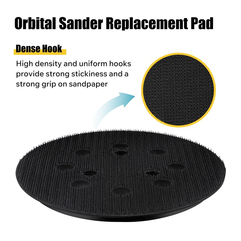 2 Pack 5" 8 Hole Hook & Loop Sander Replacement