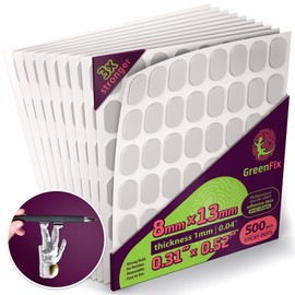 GreenFix Clear Adhesive Dots 500PCs - Double Sided Sticky Dots Removable - Sticky Tack for Collectibles & Figurines, Arts & Crafts, Home Decor - Sticky Gel Self Adhesive Glue Dots