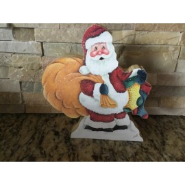 Unbranded Christmas Santa Wood Cut out Farm House