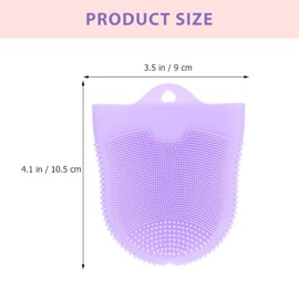 Cepillo Facial de Silicona de doble cara Flexible en Forma de Guante para exfoliación limpieza profunda 4.13 x 3.54 x 0.39Inches