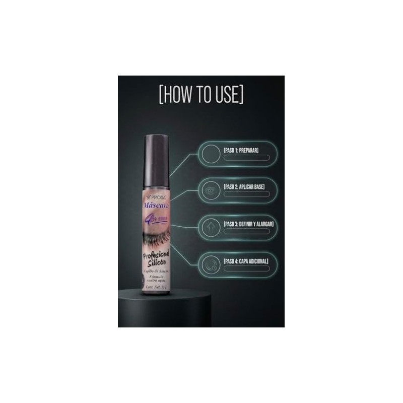 GAERO GLOBAL SOLUTION Mascara para Pestañas Rimel Microfibras 4 en