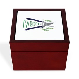 CafePress Garden Shears Memory Keepsake Jewelry Box, 5"x5"x3.75"