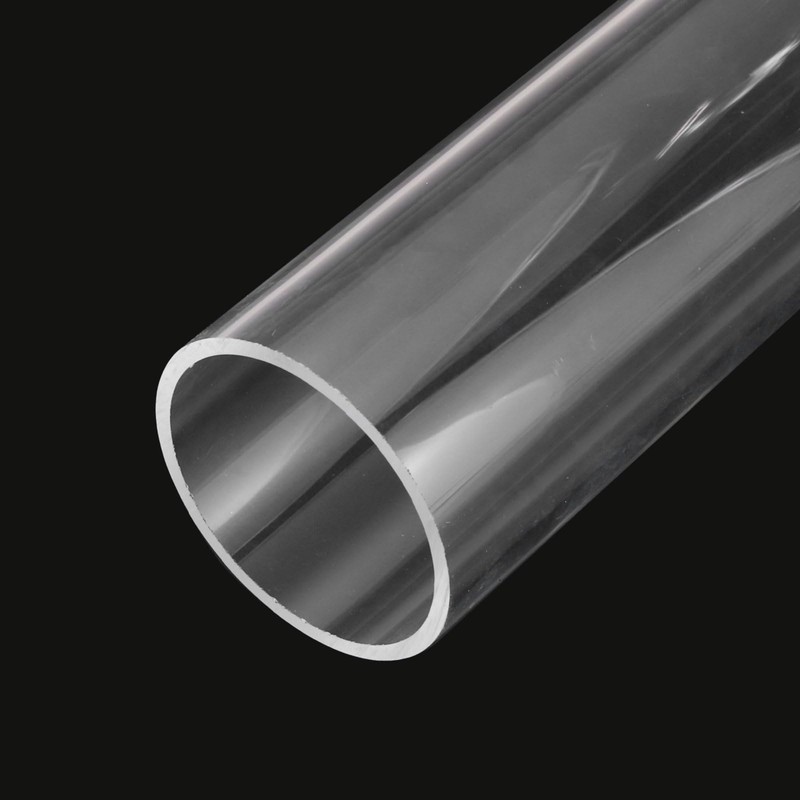 sourcing map Clear Rigid Acrylic Pipe 54mm ID x 60mm