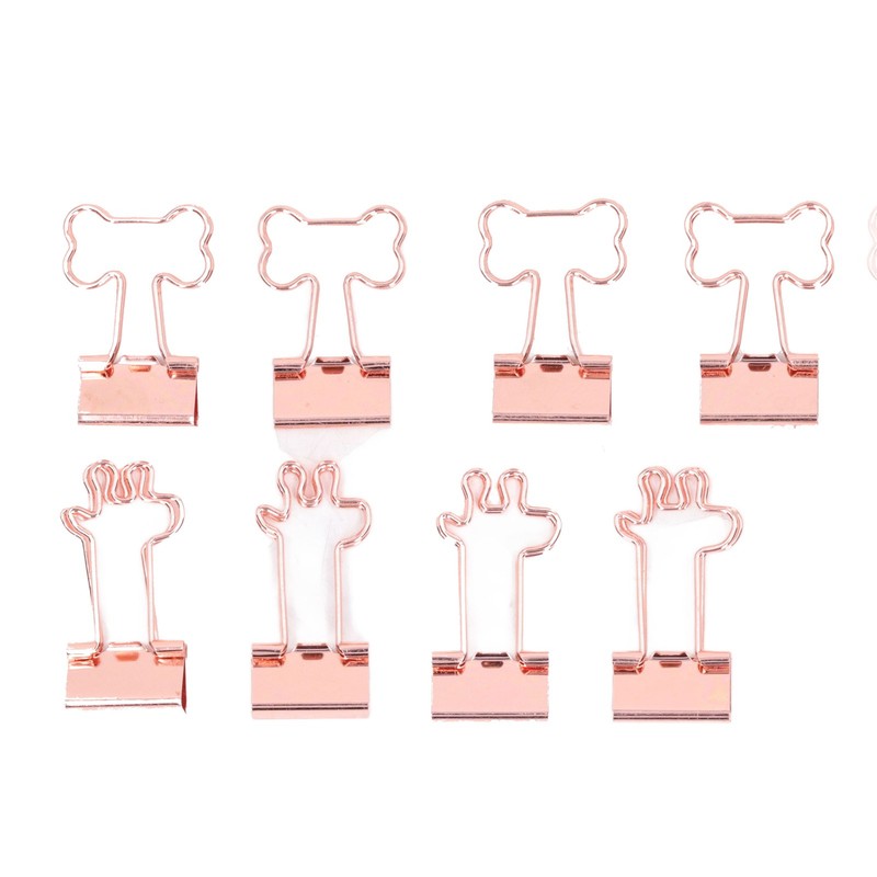 30 Pcs Binder Clips Powerful Clamping Force Deer Bone Shapes