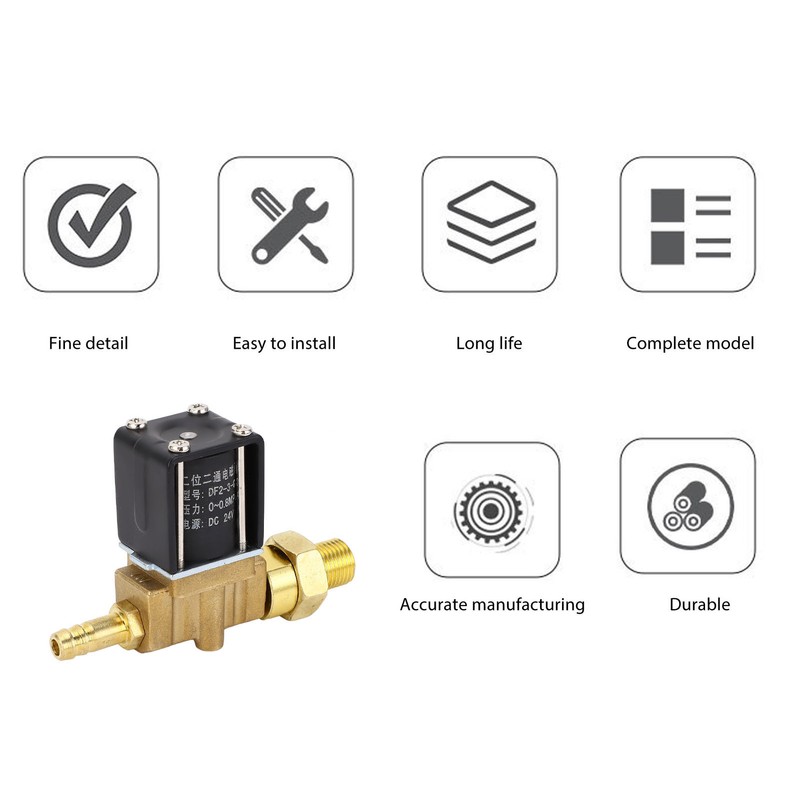 Electric Solenoid Valve Brass 2 Position 2 Way 24V for