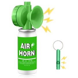 1.4oz Boat Air Horn,130DB Loud Mini Safety Bear Horn Can,Air Horns for Self Defense,Emergency,Sporting Events,Camping essentials,Green
