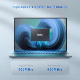 Vansuny Internal SSD 256GB 2.5 Inch SATA III 6Gb/s SSD Internal 256GB 3D TLC NAND Technology for Upgrading PC or Laptop Storage and Storage for IT Professionals / Creators / Businesses