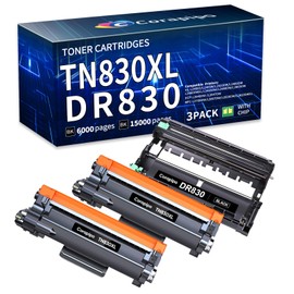 TN830XL High Yield Toner Cartridges DR830 DR 830 Compatible Replacement for Brother TN830XL TN-830XL TN830 DR830 DR-830|Work With Brother HL-L2400D HL-L2405W HL-L2460DW HL-L2480DW DCP-L2640DW Printer