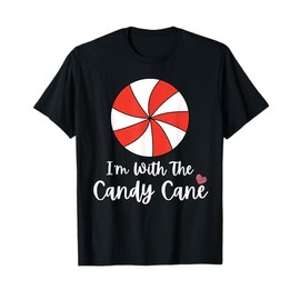 Candy Cane and Peppermint Matching Couple Costume Christmas T-Shirt