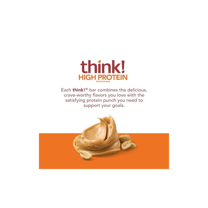 Think - Barras Proteicas Sabor Crema de Cacahuate Cremosa 600g