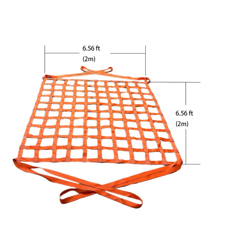 Safety Lifting Net Straps 2*2m 15cm Square Flat Nylon Sling