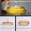 Glass Butter Dish with Lid for Countertop, Champagne Color Crystal