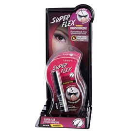 KISS i-Envy Super Flex Brush Eyelash Adhesive Rubber Type Black 0.176 oz KPEG07