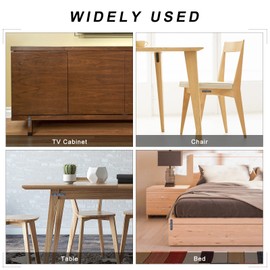 Angle Connector Flat Angle Brackets Right Angle Stainless Steel Corner Bracket Furniture Flat Corner Brackets with Screws for Table Chair Bookshelf 80 x 17 mm Black 20 Pieces