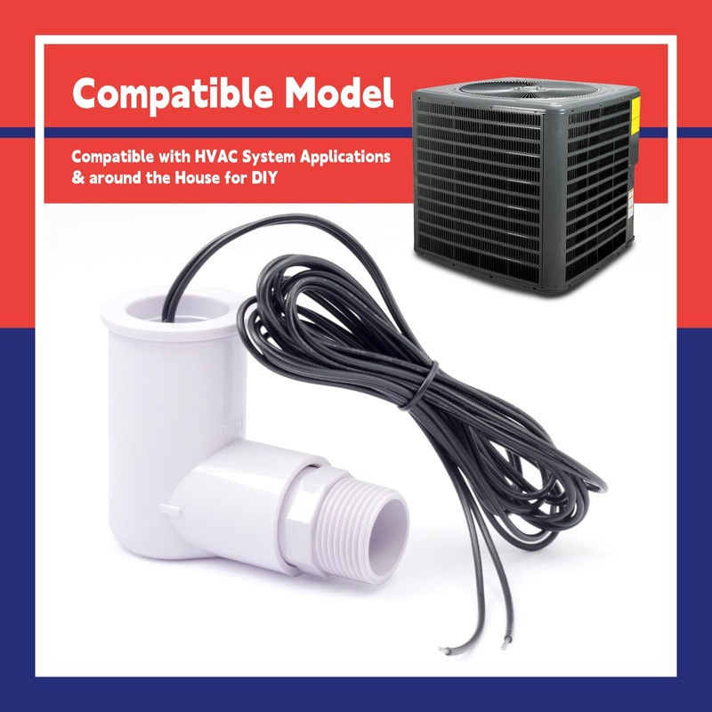 Dusledel 4 Pack SS2 L Shape Water Float Switch AC