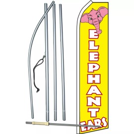 NeoPlex Elephant Ears Flag with Flag Pole and Spike
