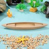 IMIKEYA Wooden Boat Model Unfinished Craft Boat Decor for Desktop