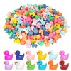 Mini Resin Duck Figurines, 200 Pieces, Mixed Colours, 1.7 x