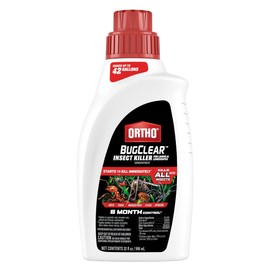 Ortho BugClear Insect Killer for Lawns & Landscapes Concentrate - Kills Ants, Spiders, Fleas, Scorpions & Other Insects, Use on Flowers, Vegetables, Fruit Trees, Shrubs & More, Odor Free, 32 oz.