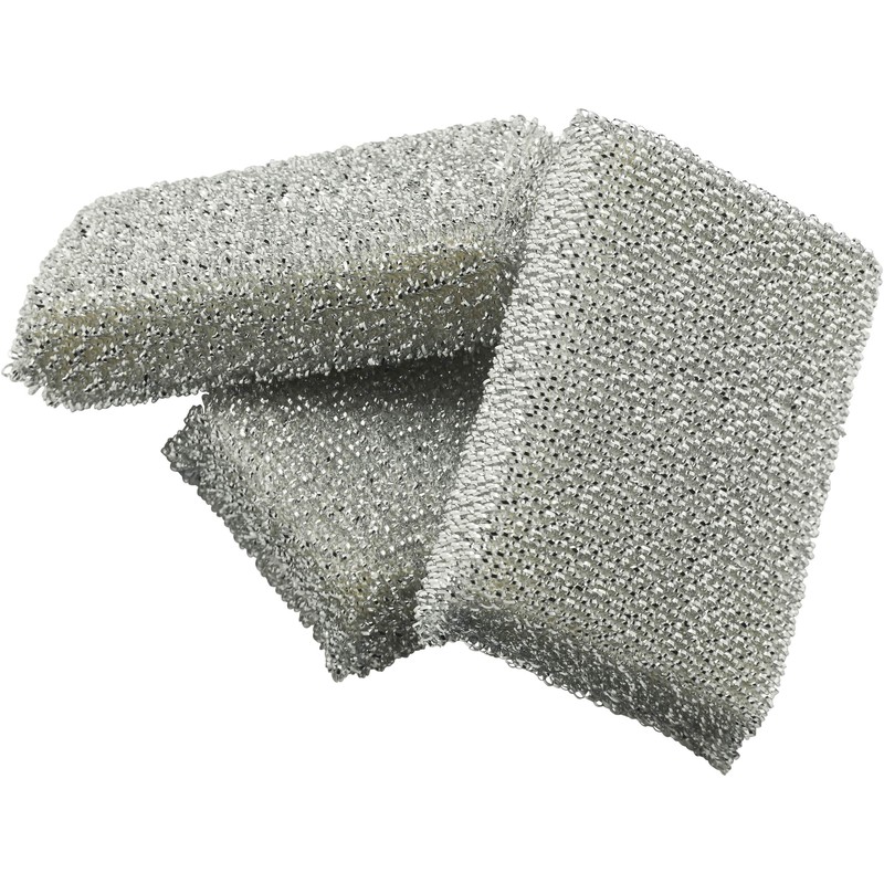 WMF Shiny Cushion Silver Pack of 3 Washing Up Sponge,