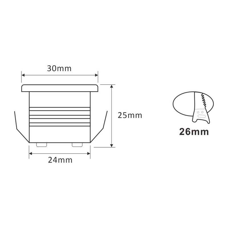 VBLED Visa LED Recessed Spotlight, 1 W Min, 12 VDC