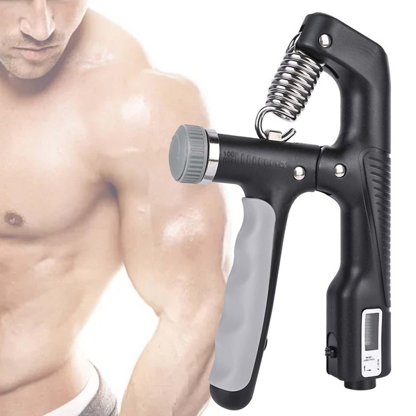 Hand Trainer Forearm Trainer: Finger Trainer with Counting Function 10-100 kg with Counting Function Adjustable Hand Grip Forearms Tools Grip Strength Trainer for Fitness Finger Grip Training Device