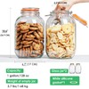 Qianfenie Glass Jars with Airtight Lids, 2 Pack - 1