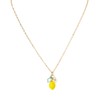 Vurotry Lemon Necklace for Women Lemons Pendant Necklace (Gold)