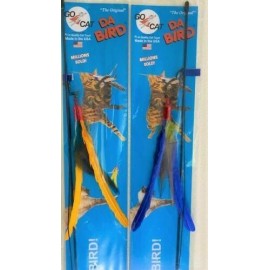 GO CAT DA BIRD FEATHER WAND ROD INTERACTIVE TEASER TOYS 36 inch Choose quantity - 2 Rods