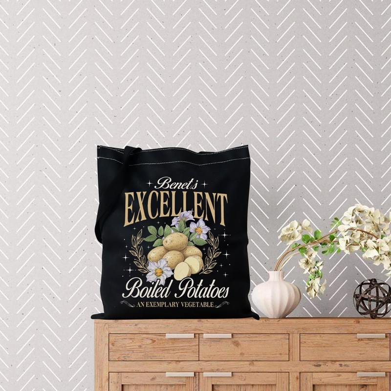 TSOTMO Novel Lover Gift Funny Literary Excellent Boiled Potatoes Tote