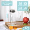Dandat 2 Pcs Glass Pitcher with Lid and Spout Glass