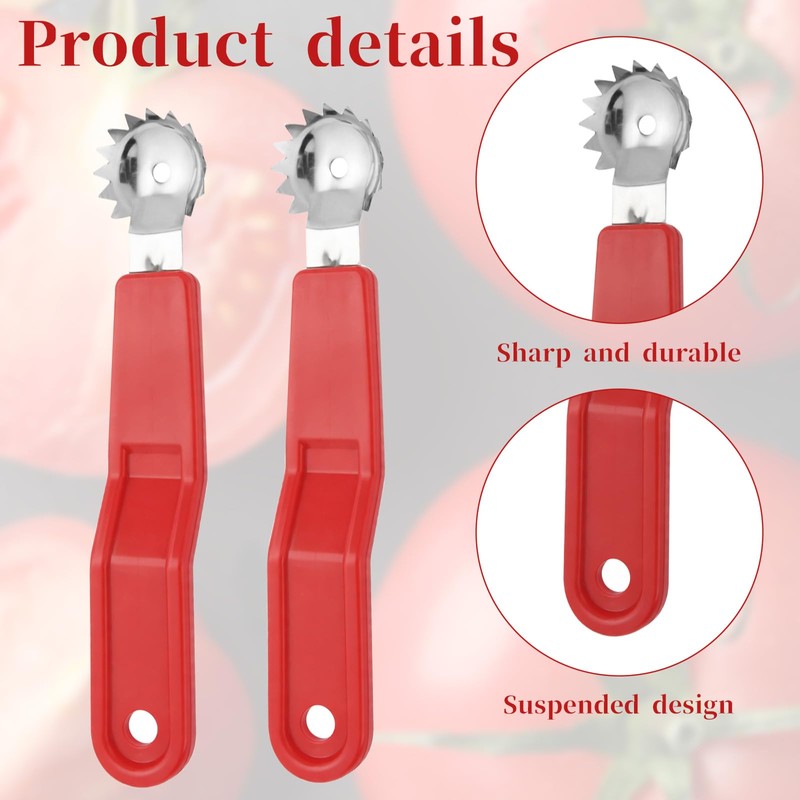 JJUNW 4Pcs Strawberry Huller, Stainless Steel Tomato Corer, Strawberry Huller