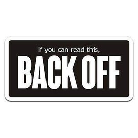 2 pcs - Back Off Helmet Sticker, Car Bumper Decals, Motorcycle Safety Sticker, 4 inches