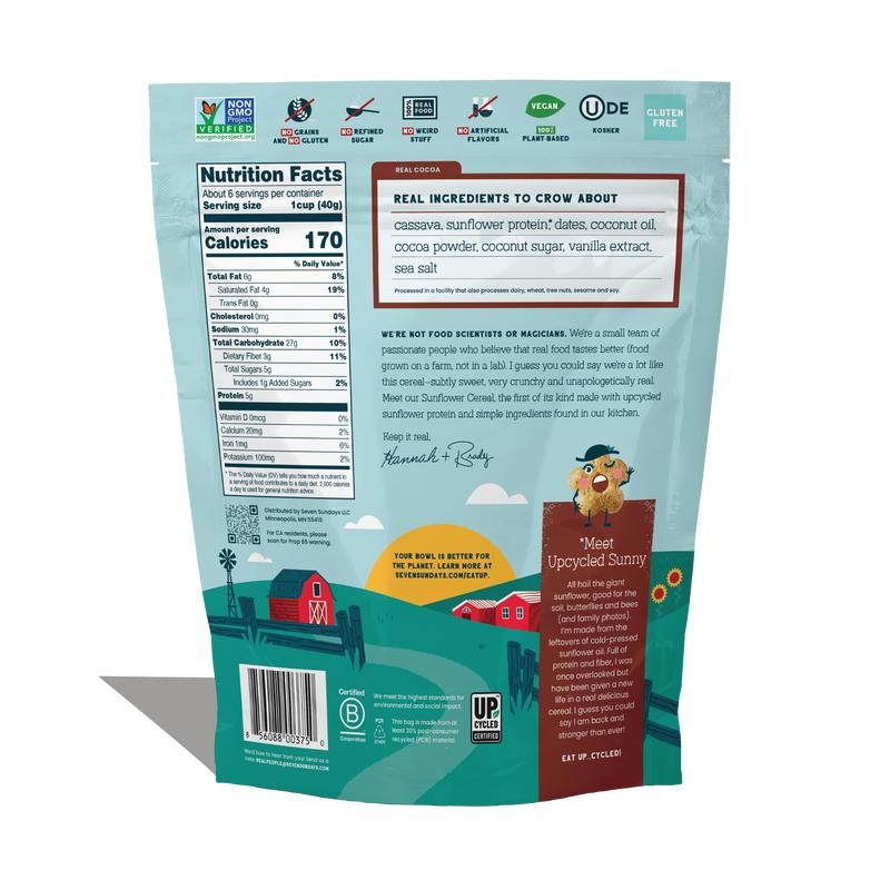 Seven Sundays Real Cocoa Sunflower Cereal - Choose Size: Case