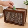 Wooden Savings Challenge Money Box – Reusable Cash Storage Piggy